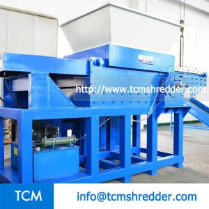 TCM-SM1200 mobile hopper single shaft shredder