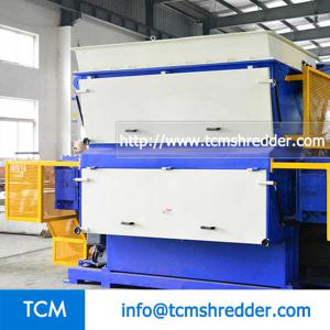 TCM-SV1500 swing arm single shaft shredder machine 