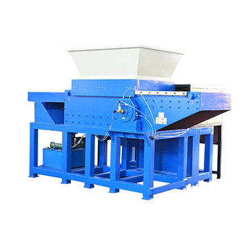 Mobile hopper single shaft shredder